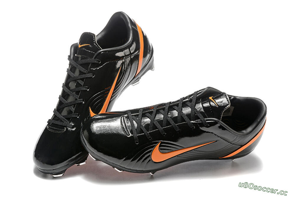 Men's Nike Air Zoom Mercurial Vapor 1 Elite FG Firm Ground Low-Tops Football Boots - Black/Orange 6