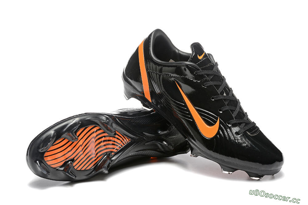 Men's Nike Air Zoom Mercurial Vapor 1 Elite FG Firm Ground Low-Tops Football Boots - Black/Orange 4