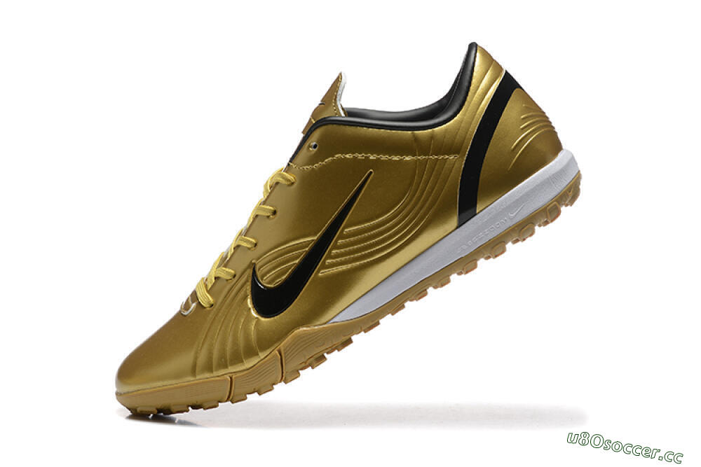 Men's Nike Air Zoom Mercurial Vapor 1 Elite TF Artificial Turf Low-Tops Football Shoes - Gold/Black/White 8
