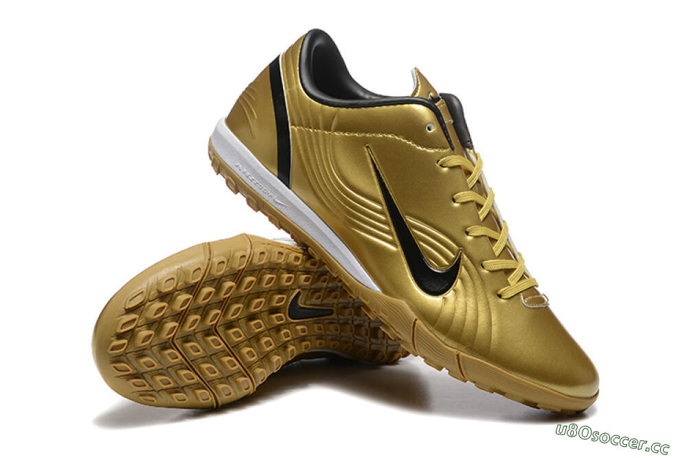 Men's Nike Air Zoom Mercurial Vapor 1 Elite TF Artificial Turf Low-Tops Football Shoes - Gold/Black/White 4