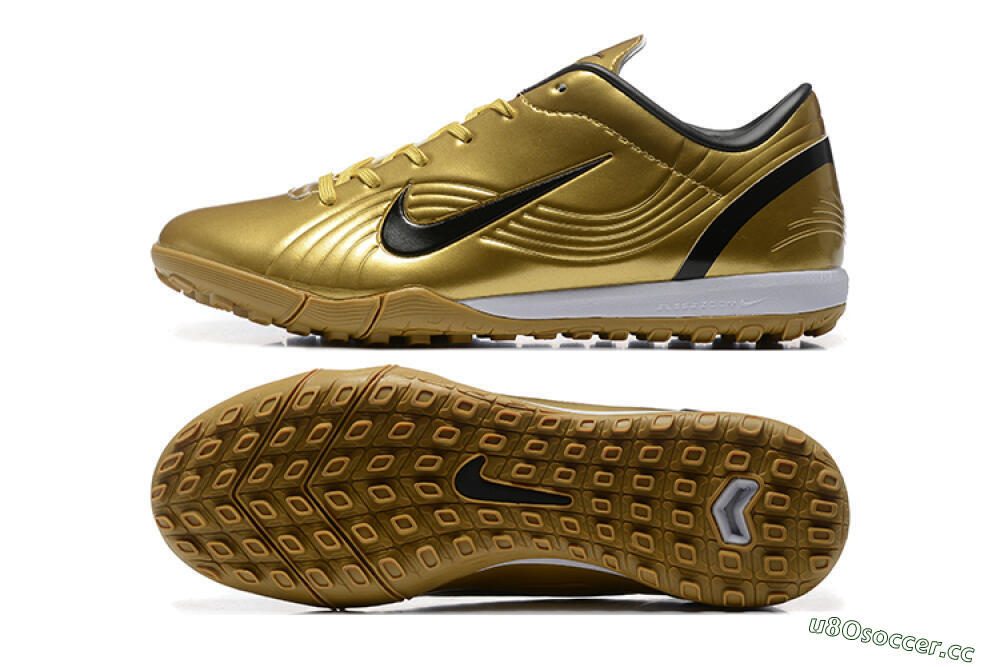 Men's Nike Air Zoom Mercurial Vapor 1 Elite TF Artificial Turf Low-Tops Football Shoes - Gold/Black/White 1