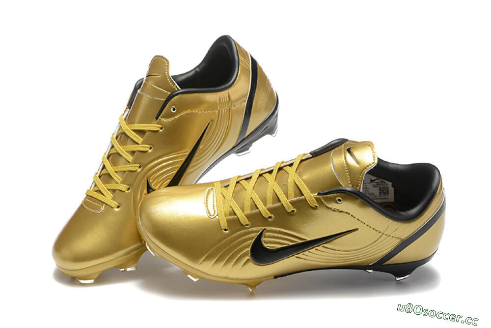 Men's Nike Air Zoom Mercurial Vapor 1 Elite FG Firm Ground Low-Tops Football Boots - Gold/Black 6