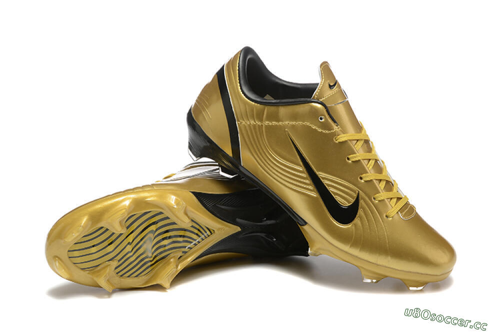Men's Nike Air Zoom Mercurial Vapor 1 Elite FG Firm Ground Low-Tops Football Boots - Gold/Black 4
