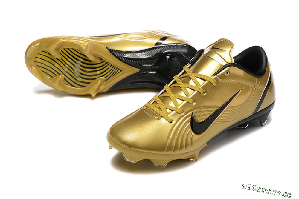 Men's Nike Air Zoom Mercurial Vapor 1 Elite FG Firm Ground Low-Tops Football Boots - Gold/Black 3
