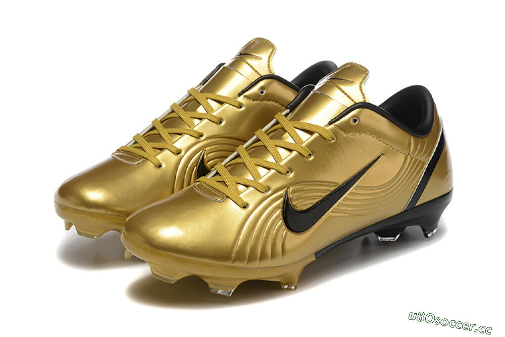 Men's Nike Air Zoom Mercurial Vapor 1 Elite FG Firm Ground Low-Tops Football Boots - Gold/Black 5