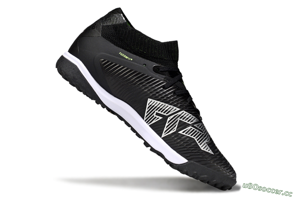 Men's Puma Future 8 Ultimate TF Artificial Turf Low-Tops Football Shoes - Black/White 4