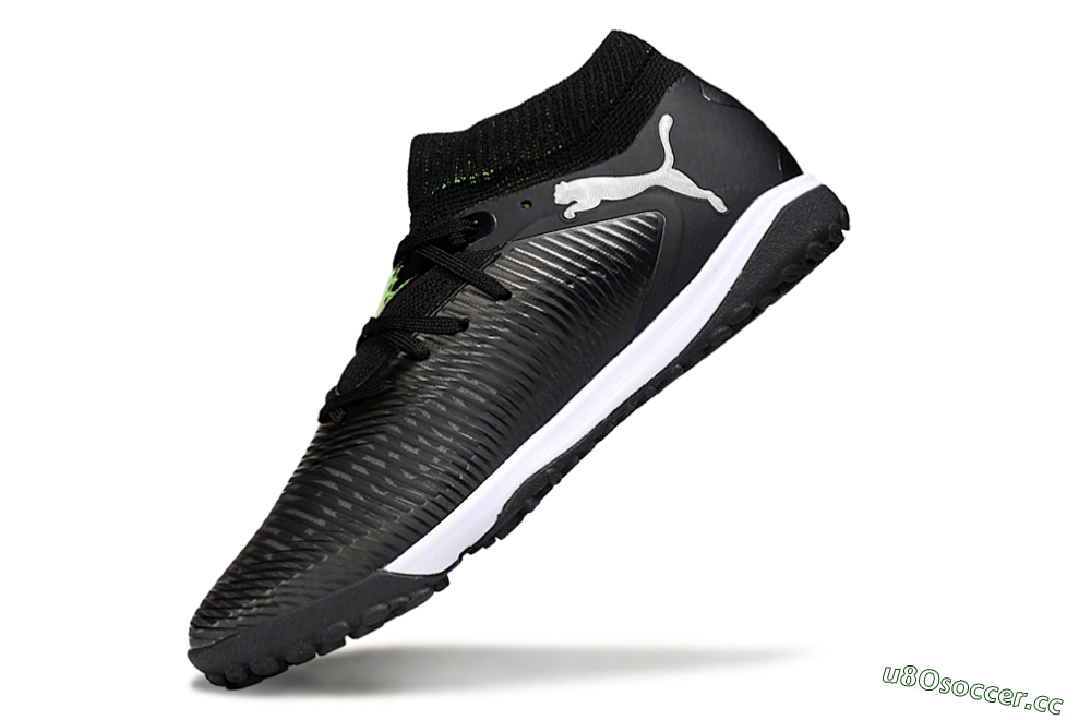 Men's Puma Future 8 Ultimate TF Artificial Turf Low-Tops Football Shoes - Black/White 5