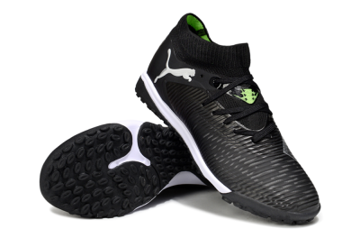 Men's Puma Future 8 Ultimate TF Artificial Turf Low-Tops Football Shoes - Black/White