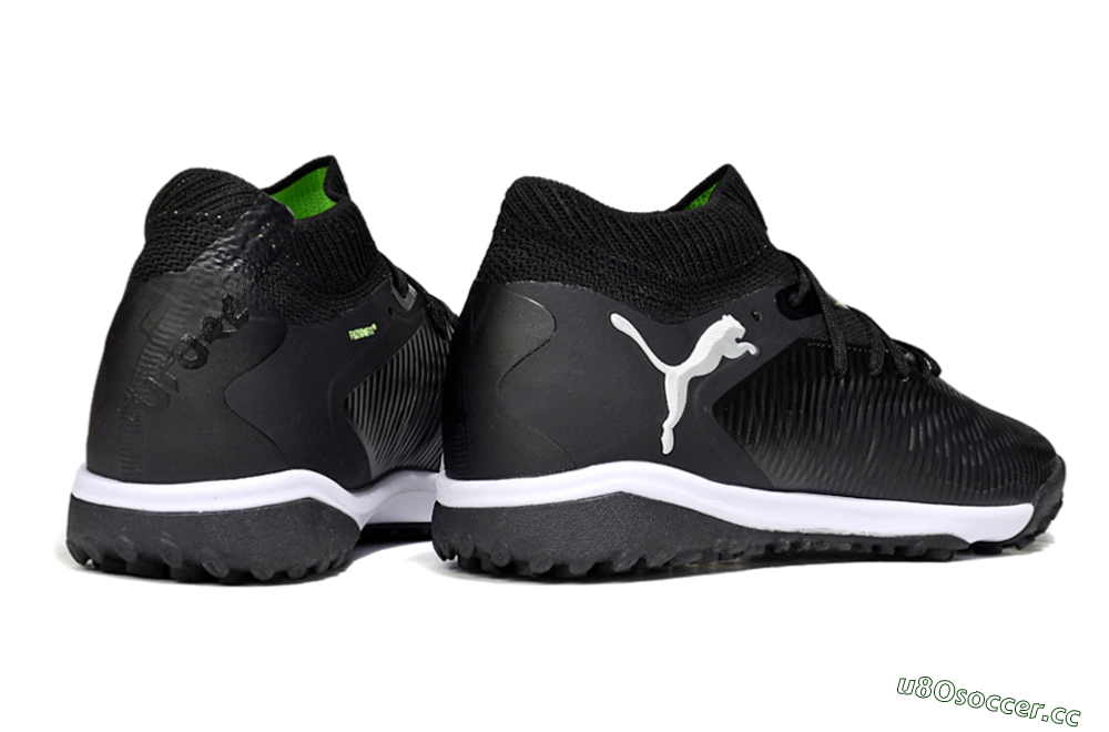 Men's Puma Future 8 Ultimate TF Artificial Turf Low-Tops Football Shoes - Black/White 6