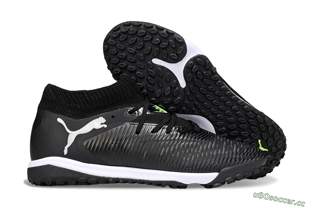 Men's Puma Future 8 Ultimate TF Artificial Turf Low-Tops Football Shoes - Black/White 2