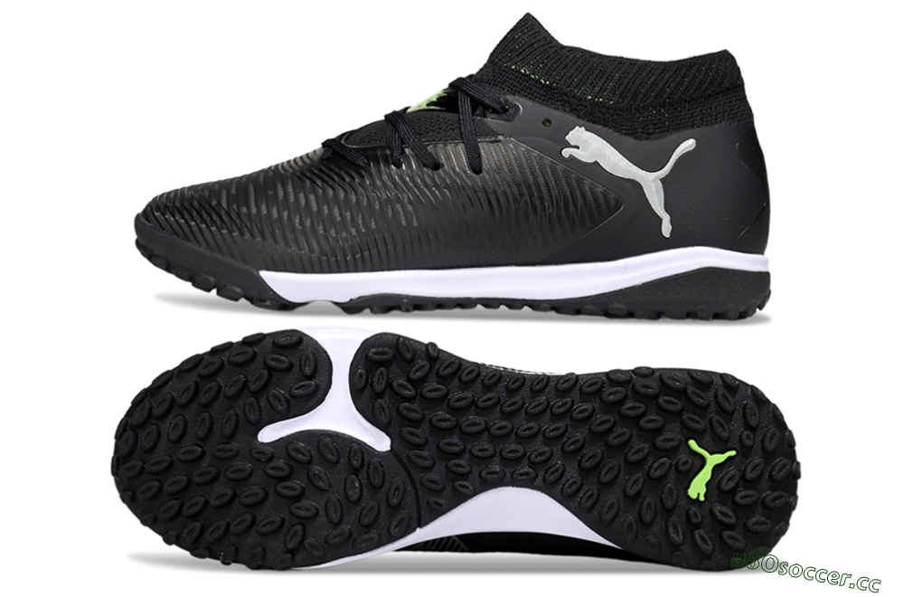 Men's Puma Future 8 Ultimate TF Artificial Turf Low-Tops Football Shoes - Black/White 1