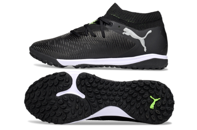Men's Puma Future 8 Ultimate TF Artificial Turf Low-Tops Football Shoes - Black/White