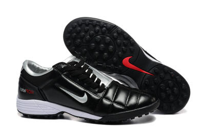 Men's Nike Total 90 III TF Artificial Turf Low-Tops Football Shoes - Black/Silver/White