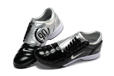 Men's Nike Total 90 III TF Artificial Turf Low-Tops Football Shoes - Black/Silver/White