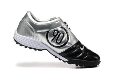 Men's Nike Total 90 III TF Artificial Turf Low-Tops Football Shoes - Black/Silver/White