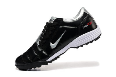 Men's Nike Total 90 III TF Artificial Turf Low-Tops Football Shoes - Black/Silver/White