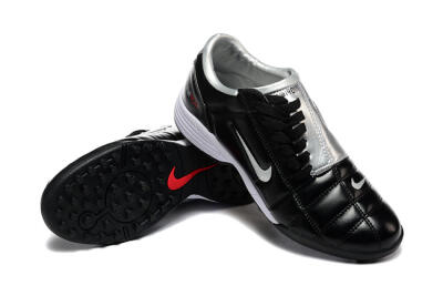 Men's Nike Total 90 III TF Artificial Turf Low-Tops Football Shoes - Black/Silver/White