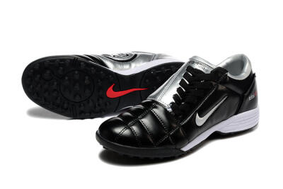 Men's Nike Total 90 III TF Artificial Turf Low-Tops Football Shoes - Black/Silver/White
