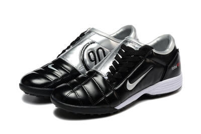 Men's Nike Total 90 III TF Artificial Turf Low-Tops Football Shoes - Black/Silver/White