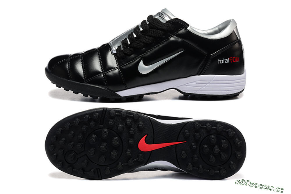 Men's Nike Total 90 III TF Artificial Turf Low-Tops Football Shoes - Black/Silver/White 1