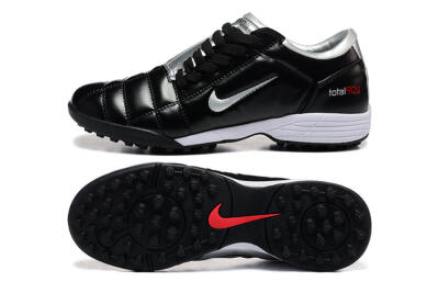 Men's Nike Total 90 III TF Artificial Turf Low-Tops Football Shoes - Black/Silver/White