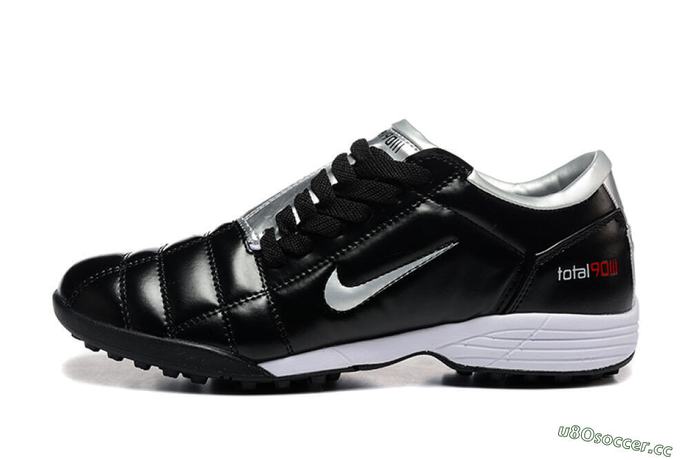 Men's Nike Total 90 III TF Artificial Turf Low-Tops Football Shoes - Black/Silver/White 0