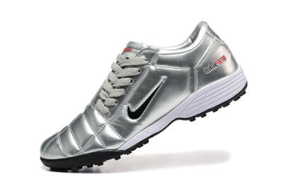Men's Nike Total 90 III TF Artificial Turf Low-Tops Football Shoes - Silver/Black/White