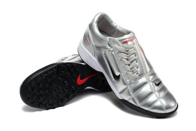 Men's Nike Total 90 III TF Artificial Turf Low-Tops Football Shoes - Silver/Black/White