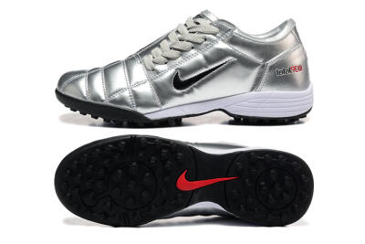 Men's Nike Total 90 III TF Artificial Turf Low-Tops Football Shoes - Silver/Black/White
