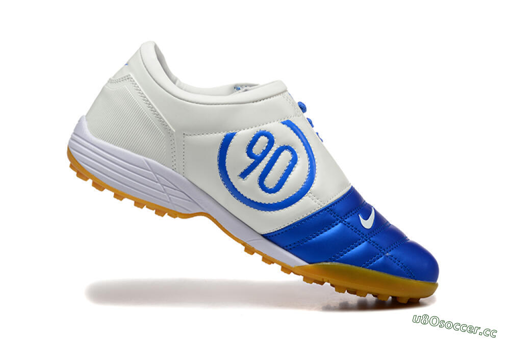 Men's Nike Total 90 III TF Artificial Turf Low-Tops Football Shoes - Blue/White/Brown 7