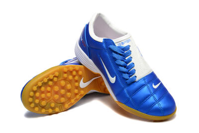 Men's Nike Total 90 III TF Artificial Turf Low-Tops Football Shoes - Blue/White/Brown