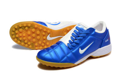 Men's Nike Total 90 III TF Artificial Turf Low-Tops Football Shoes - Blue/White/Brown