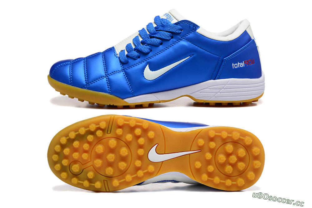 Men's Nike Total 90 III TF Artificial Turf Low-Tops Football Shoes - Blue/White/Brown 1