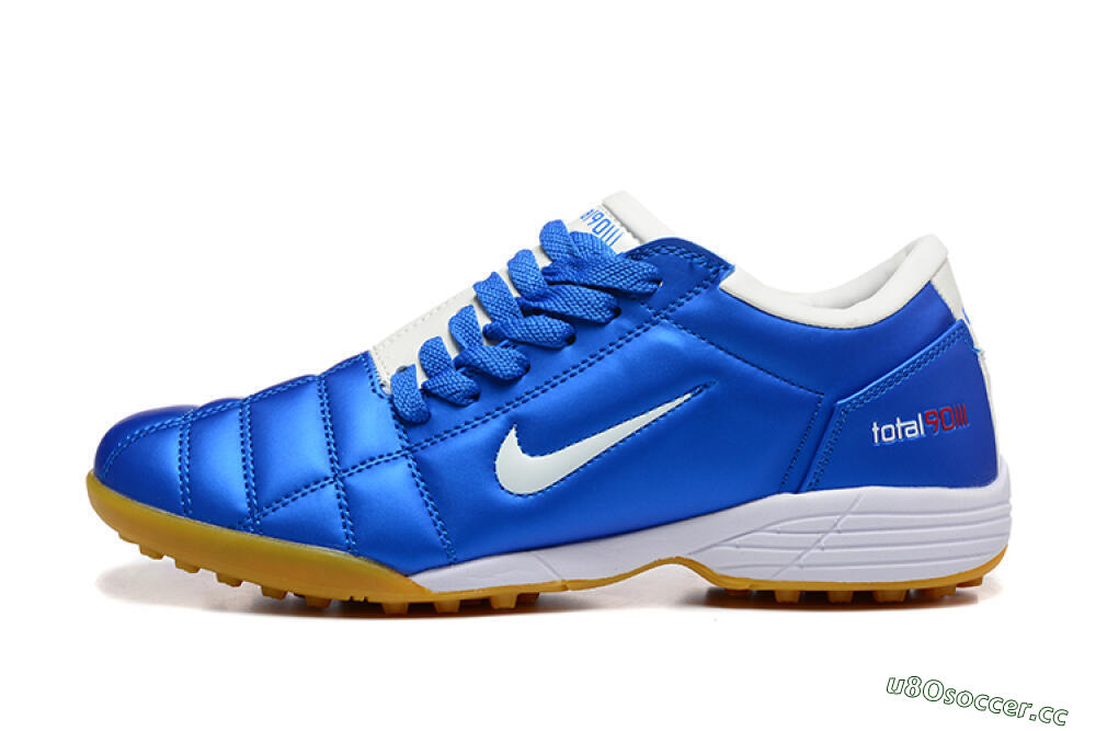 Men's Nike Total 90 III TF Artificial Turf Low-Tops Football Shoes - Blue/White/Brown 0