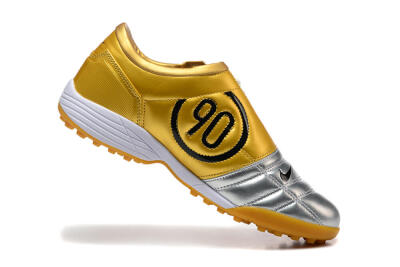 Men's Nike Total 90 III TF Artificial Turf Low-Tops Football Shoes - Silver/Black/Yellow