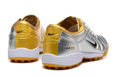 Men's Nike Total 90 III TF Artificial Turf Low-Tops Football Shoes - Silver/Black/Yellow