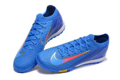 Men's Nike Air Zoom Mercurial Vapor 16 Elite TF Artificial Turf Low-Tops Football Shoes - Blue/Gold/Pink