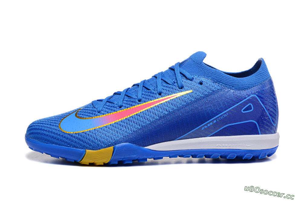 Men's Nike Air Zoom Mercurial Vapor 16 Elite TF Artificial Turf Low-Tops Football Shoes - Blue/Gold/Pink 0