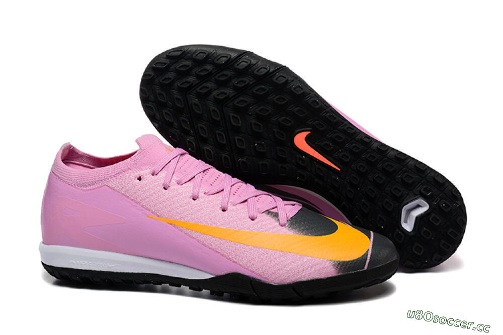 Men's Nike Air Zoom Mercurial Vapor 16 Elite TF Artificial Turf Low-Tops Football Shoes - Pink/Yellow/Black 2