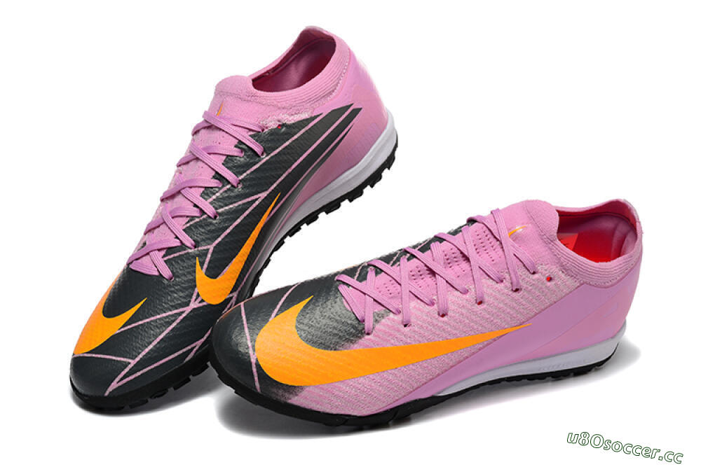 Men's Nike Air Zoom Mercurial Vapor 16 Elite TF Artificial Turf Low-Tops Football Shoes - Pink/Yellow/Black 6