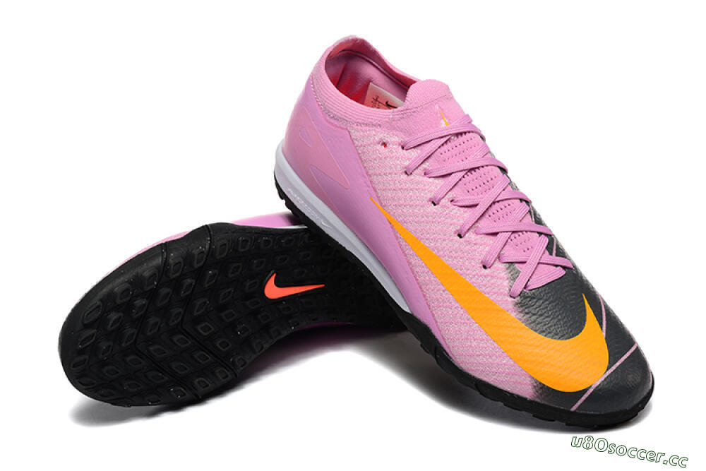 Men's Nike Air Zoom Mercurial Vapor 16 Elite TF Artificial Turf Low-Tops Football Shoes - Pink/Yellow/Black 4