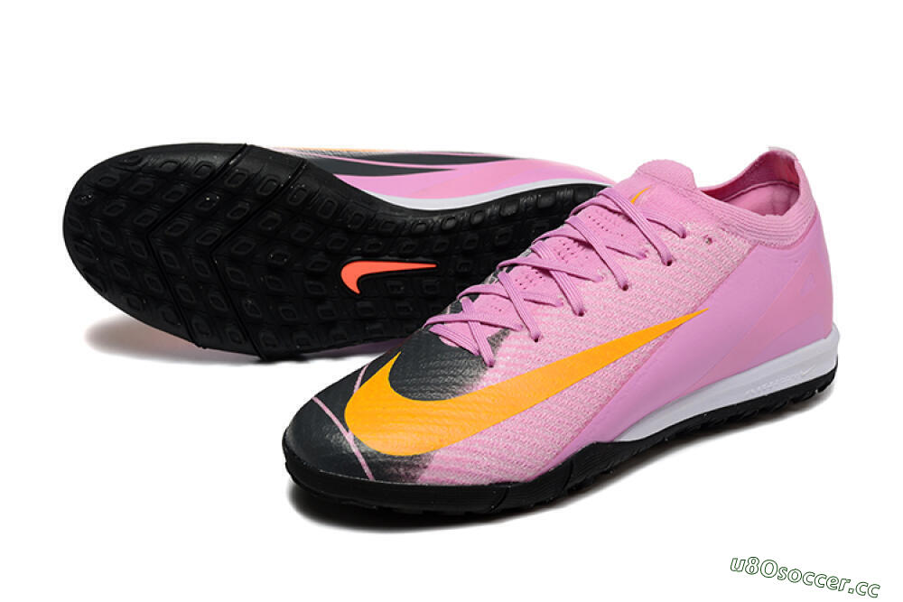 Men's Nike Air Zoom Mercurial Vapor 16 Elite TF Artificial Turf Low-Tops Football Shoes - Pink/Yellow/Black 3