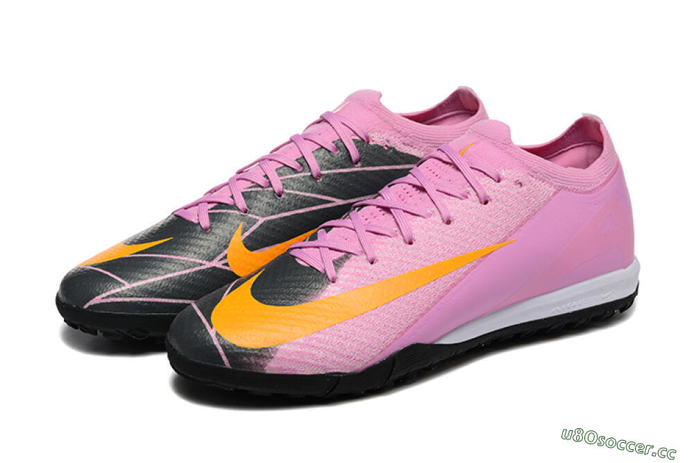 Men's Nike Air Zoom Mercurial Vapor 16 Elite TF Artificial Turf Low-Tops Football Shoes - Pink/Yellow/Black 5