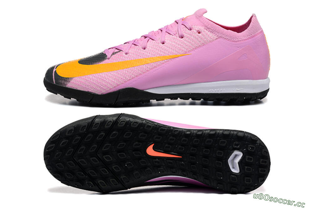 Men's Nike Air Zoom Mercurial Vapor 16 Elite TF Artificial Turf Low-Tops Football Shoes - Pink/Yellow/Black 1