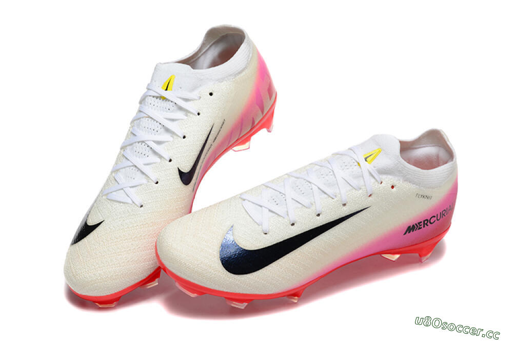 Men's Nike Air Zoom Mercurial Vapor 16 Elite FG Firm Ground Low-Tops Football Boots - Beige/Black/Red 6