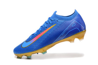 Men's Nike Air Zoom Mercurial Vapor 16 Elite FG Firm Ground Low-Tops Football Boots - Blue/Gold/Pink