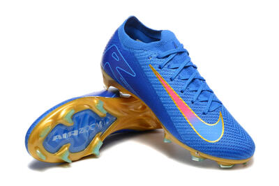 Men's Nike Air Zoom Mercurial Vapor 16 Elite FG Firm Ground Low-Tops Football Boots - Blue/Gold/Pink