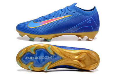 Men's Nike Air Zoom Mercurial Vapor 16 Elite FG Firm Ground Low-Tops Football Boots - Blue/Gold/Pink