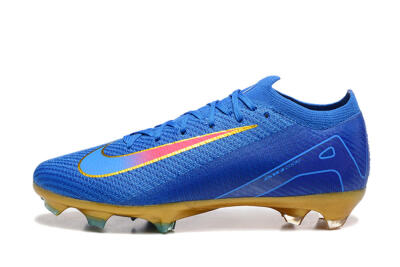 Men's Nike Air Zoom Mercurial Vapor 16 Elite FG Firm Ground Low-Tops Football Boots - Blue/Gold/Pink