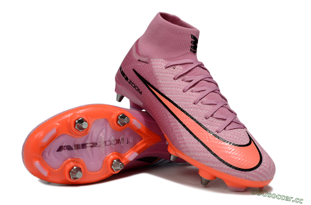Men's Nike Air Zoom Mercurial Superfly 10 Elite SG Soft Ground High-Tops Football Boots - Red/Black 3